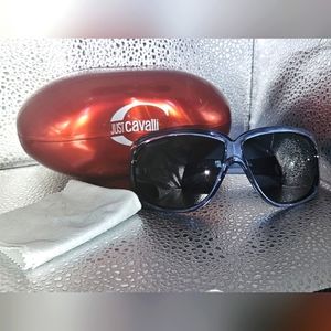 ROBERTO CAVALLI SUNGLASSES CLITO 230S K22 Made in Italy CE Oversized Dark Blue